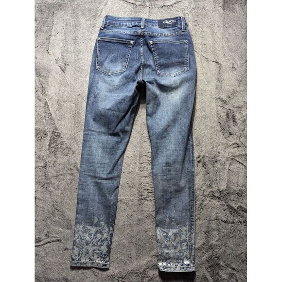 Grace In LA High Waist Skinny Jeans Women's Size 26 Medium Wash - Picture 10 of 13